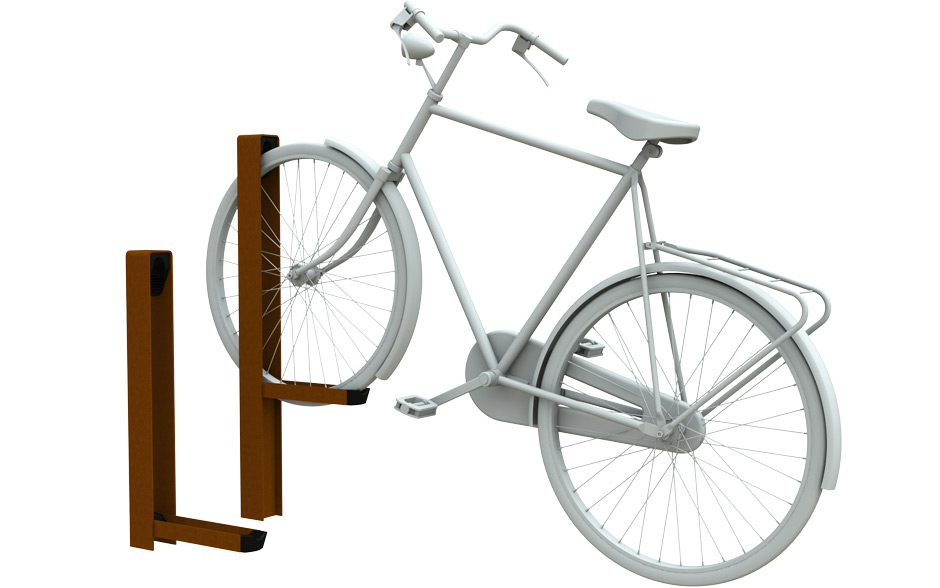 Construct Fahrradständer in Cortenstahl