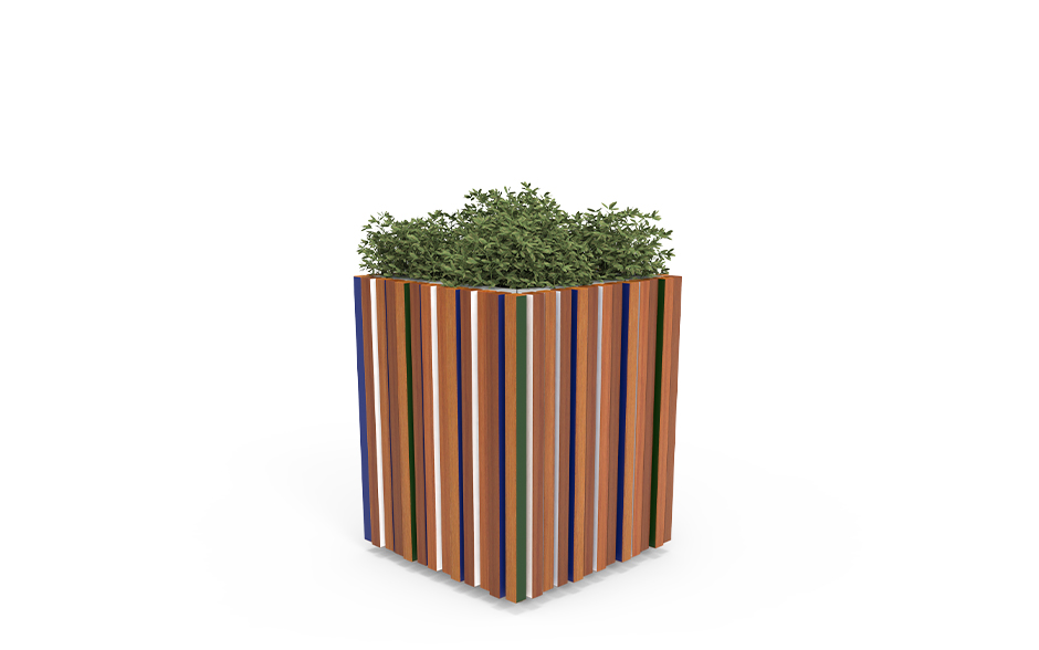 Secundo Relievo Pflanzkübel aus Holz 275L