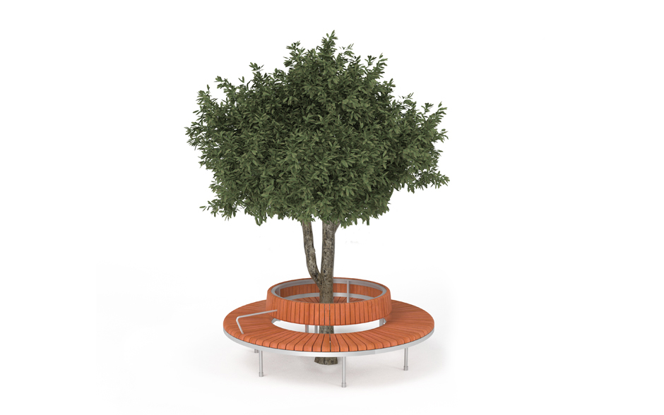 KLARA Rundbank mit Rückenlehne