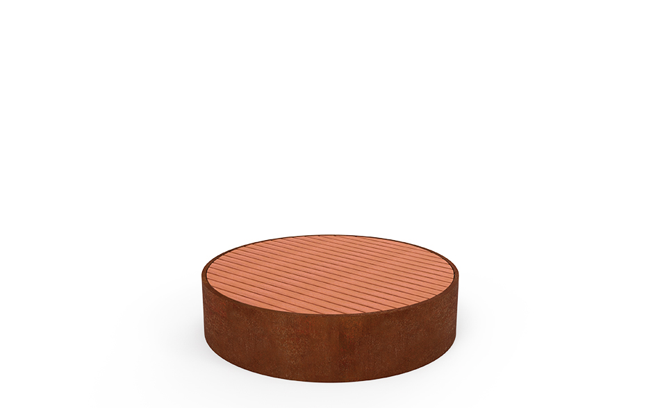 SOLID Rundbank Cortenstahl 