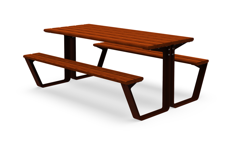 Reposa Picknickset Cortenstahl und Bambus