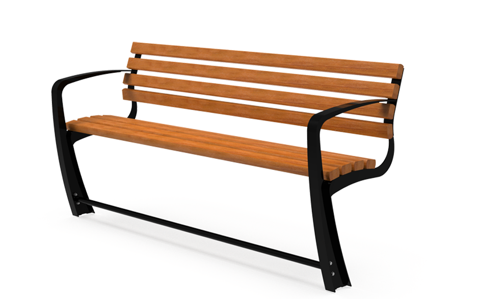 Vivanti  Seniorenbank Holz mit Rückenlehne 3-Sitzer