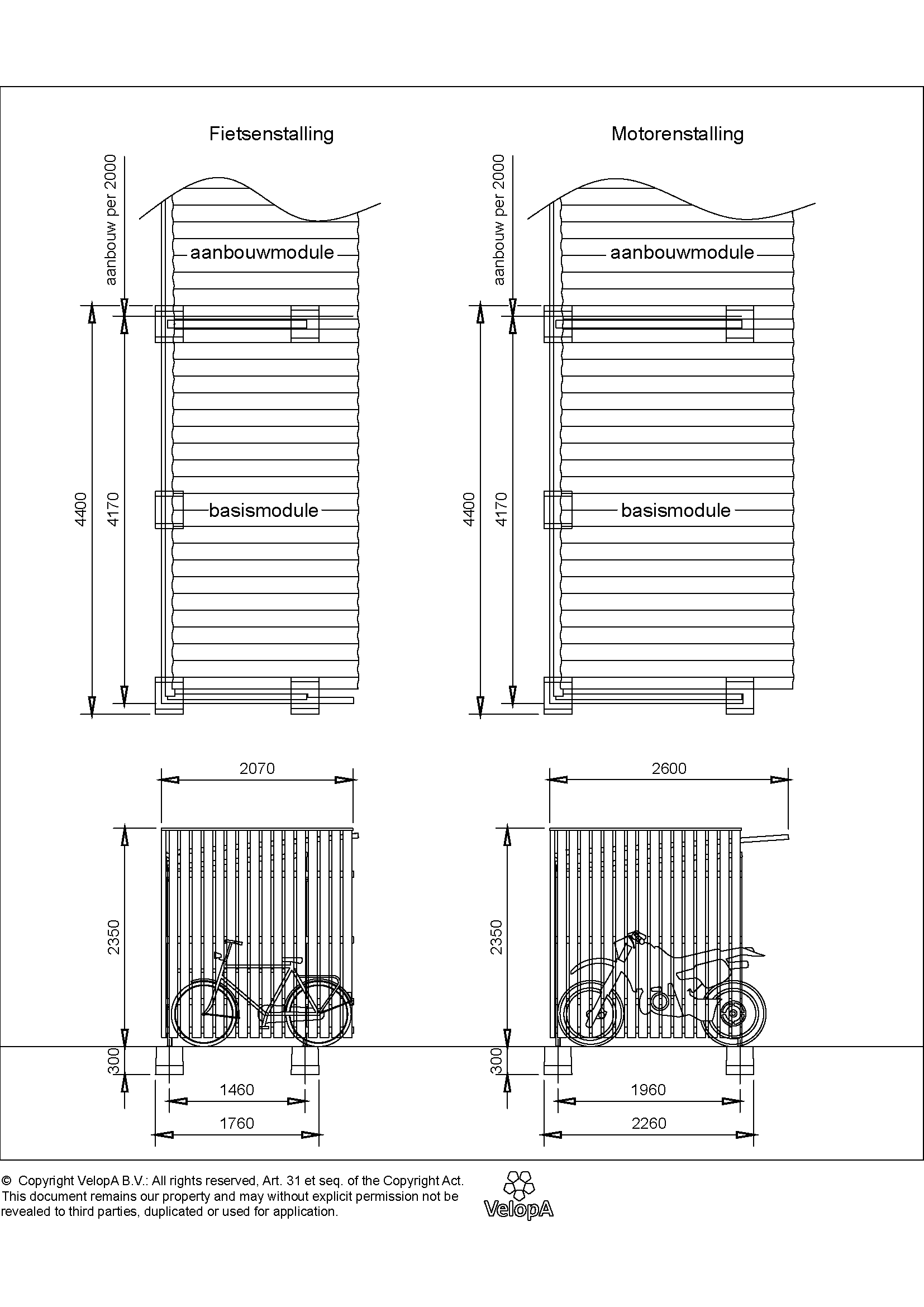 Deposito Fahrradüberdachung offen Holz