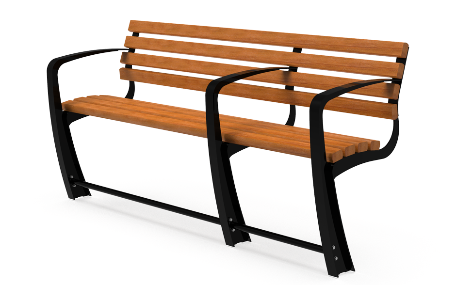 Vivanti  Seniorenbank Holz mit Rückenlehne 2+1-Sitzer