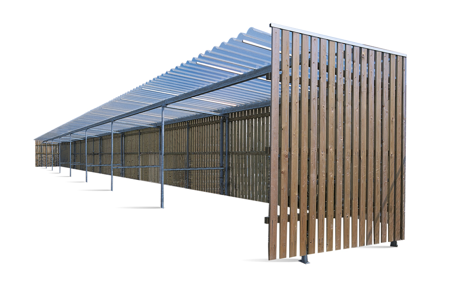 Deposito Fahrradüberdachung offen Holz