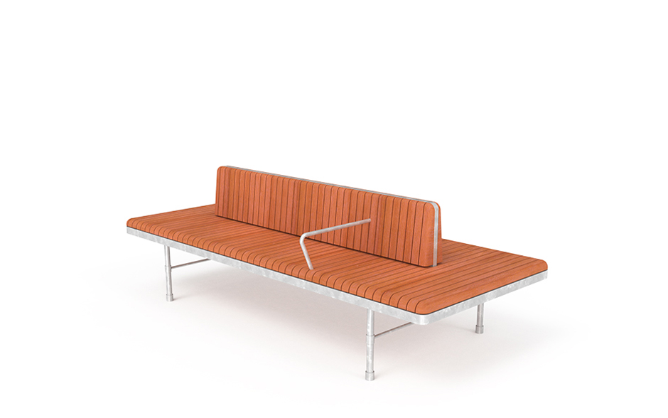 KLARA doppelseitige Bank mit Rückenlehne