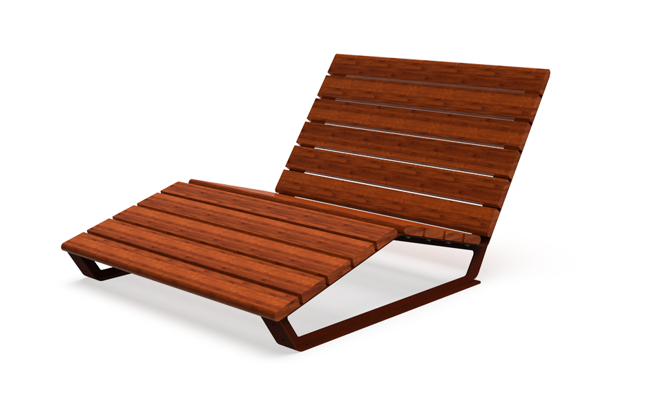 Reposa Lounge Cortenstahl und Bambus