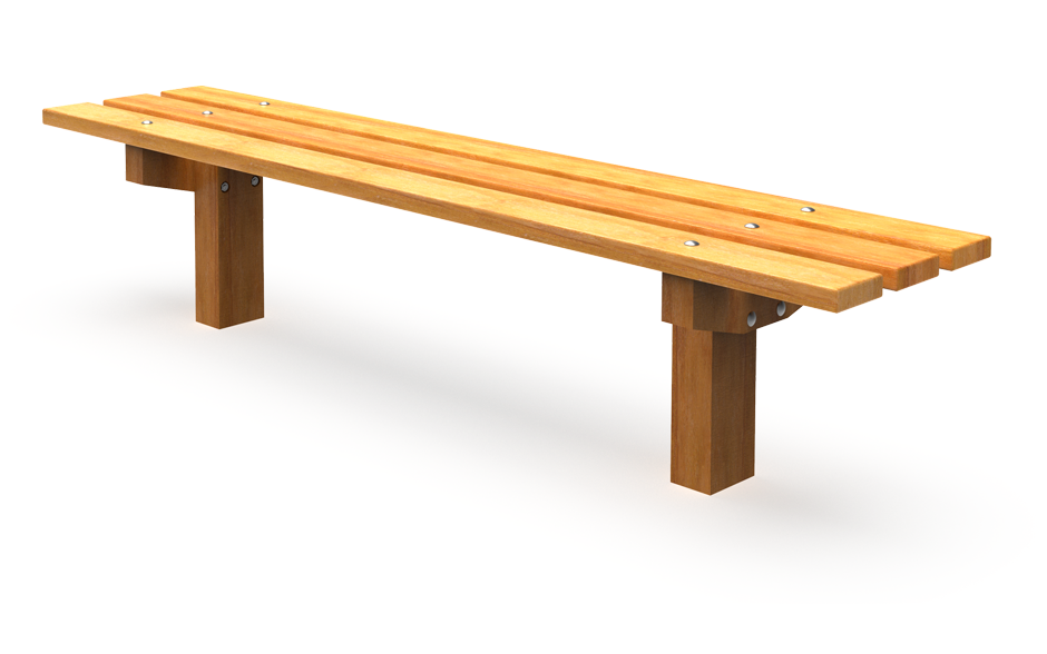 Timberstyle Bank Holz ohne Rückenlehne