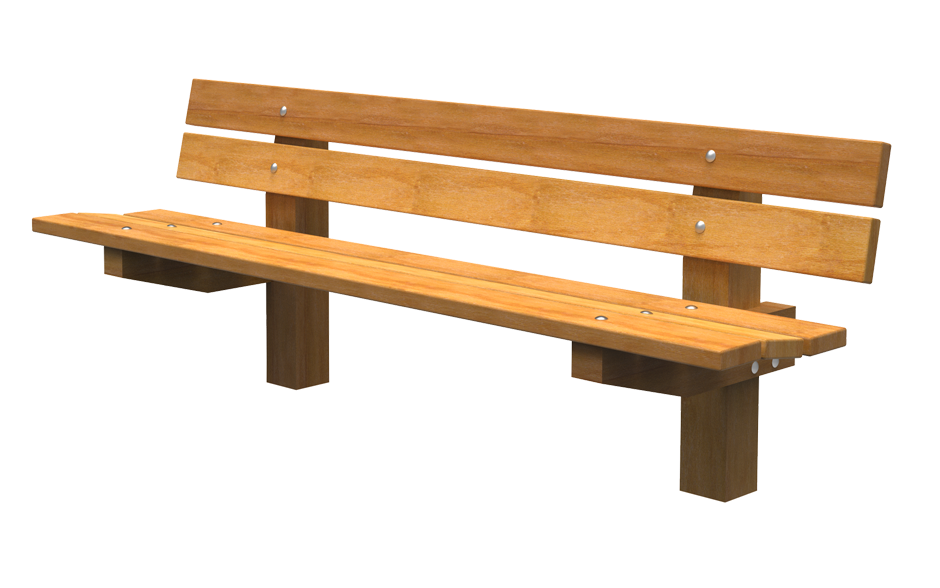 Timberstyle Bank Holz mit Rückenlehne