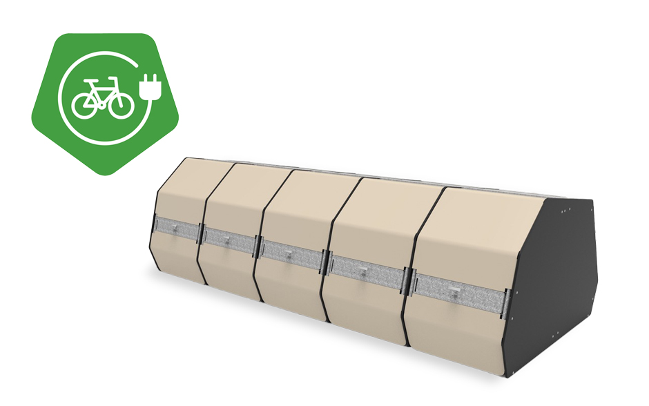 Pedalo® Fahrradbox mit Ladestationen 