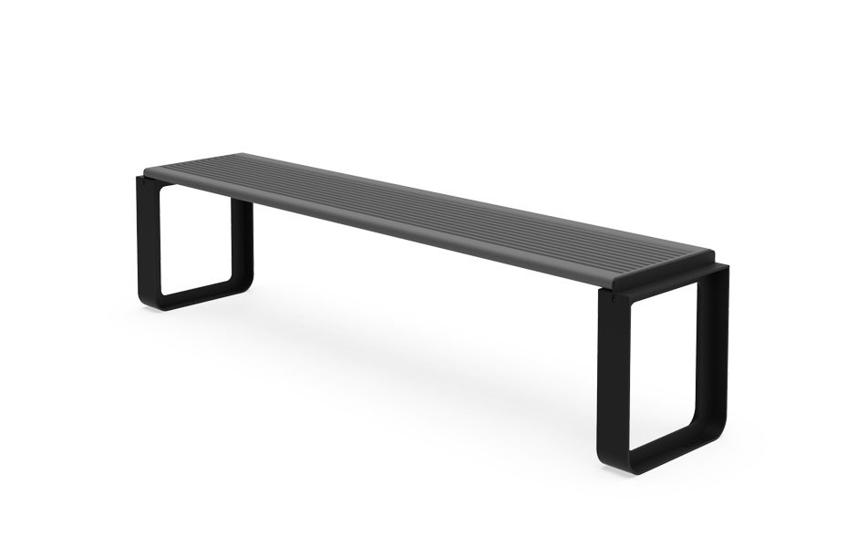 Reposa Bank Stahl ohne Rückenlehne