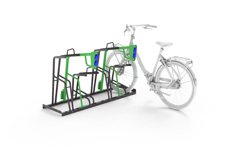 Fourchet+ Fahrradparker mit Ladestationen