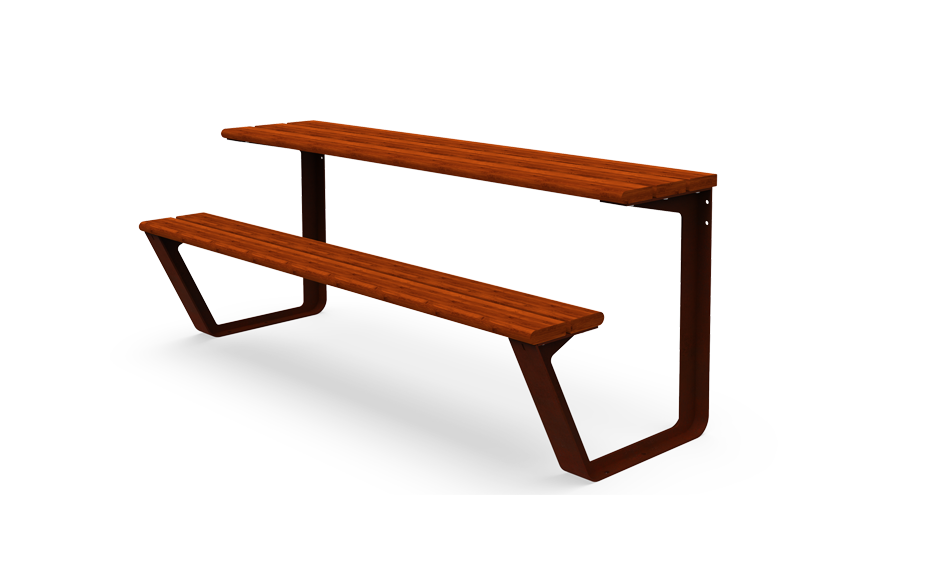 Reposa Picknickset Cortenstahl und Bambus einseitig