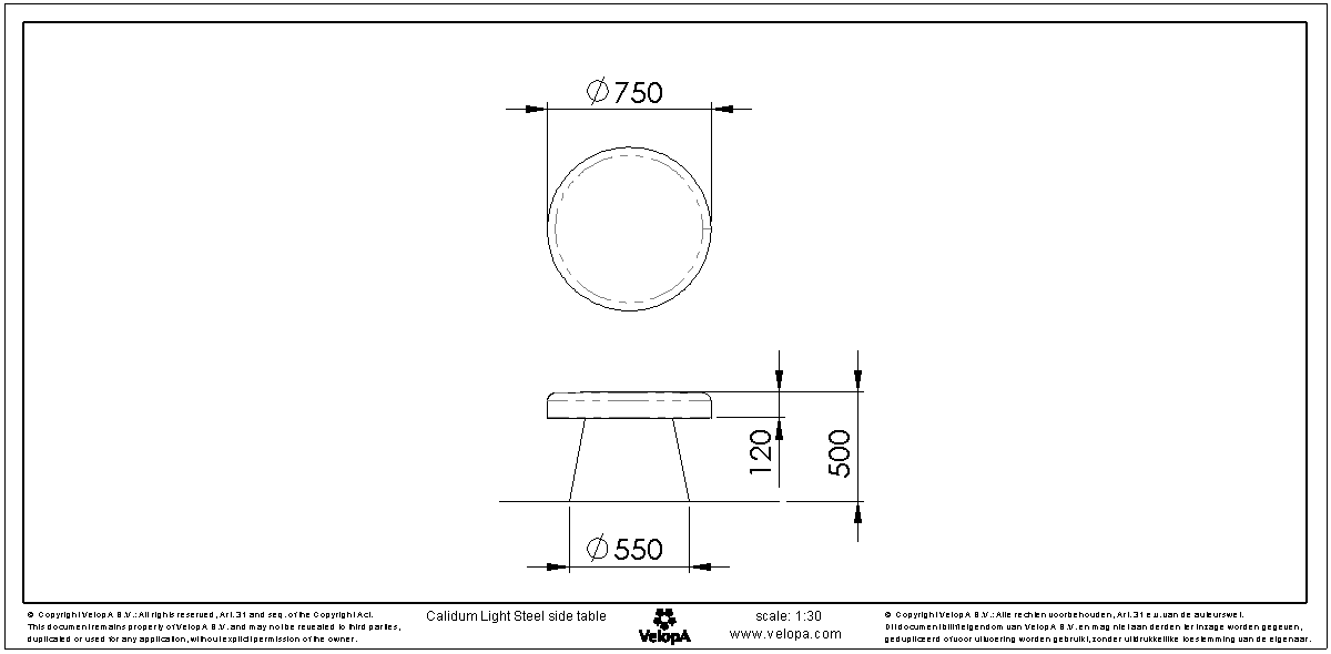Calidum Light Beistelltisch aus Stahl
