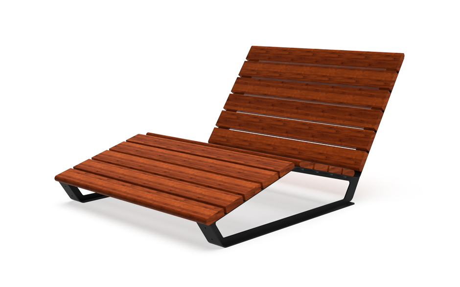 Reposa Lounge Stahl und Bambus