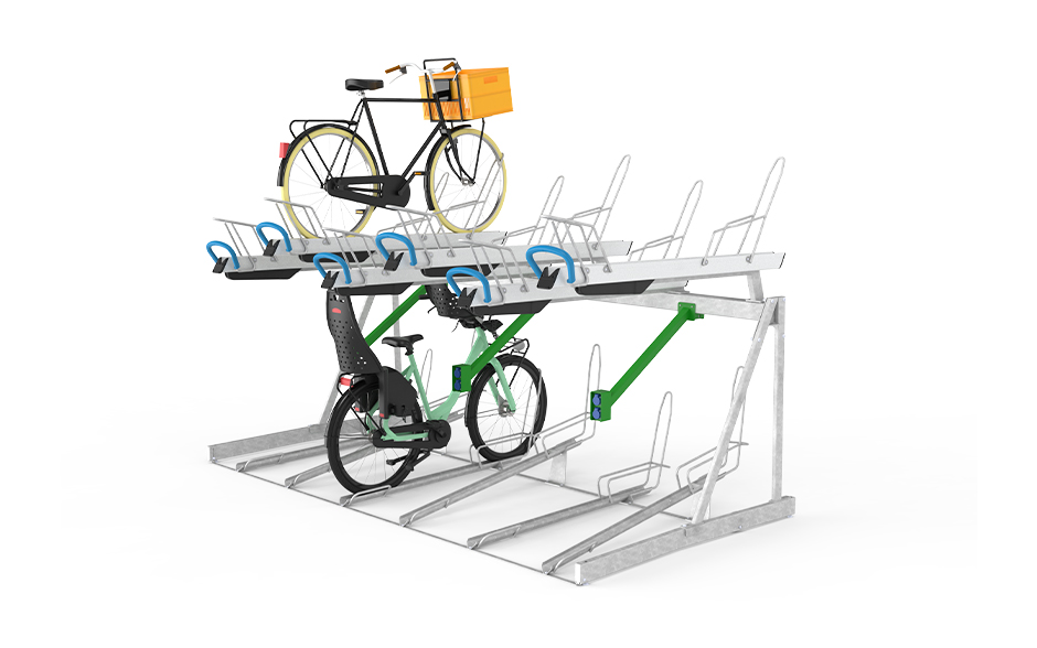 VelopA-Up BMF Doppelstockparker mit Ladestationen