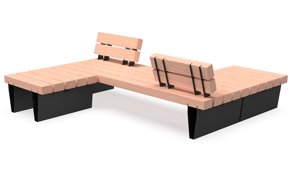 Robust Line Twin Lounge Stahl