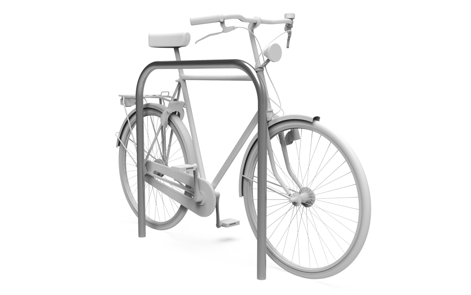 Leon Anlehnbügel Edelstahl ohne Querholm