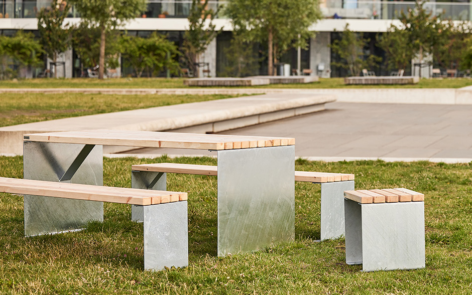 LINN Picknickset Stahl und Holz