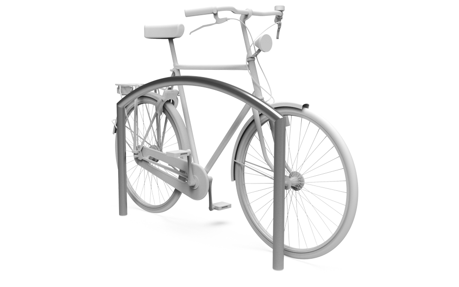 Arc Anlehnbügel Edelstahl ohne Querholm