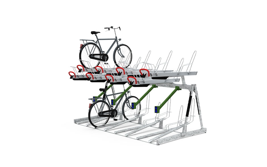 VelopA-Up Doppelstockparker mit Ladestationen