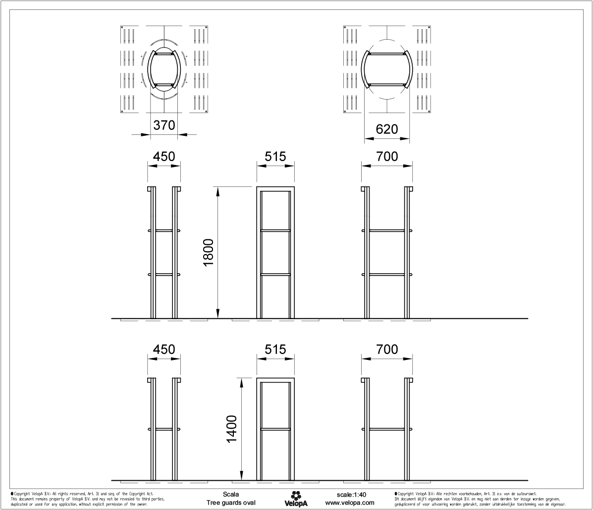 Scala Baumschutzkörbe oval Stahl