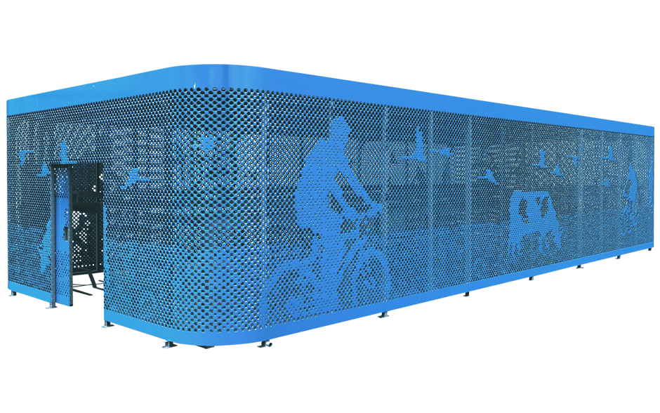 Pixel Fahrradabstellanlage erhöht