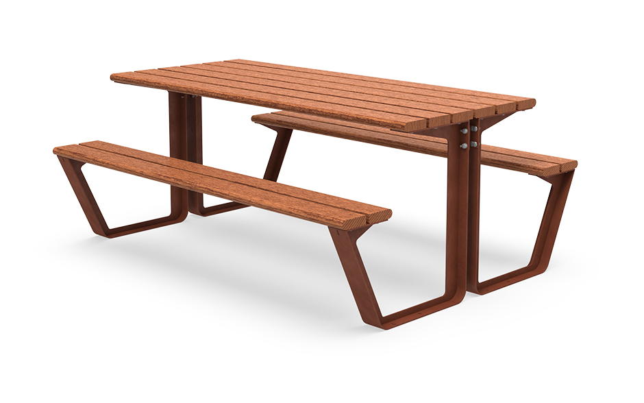 Reposa Picknickset Cortenstahl und Bambus