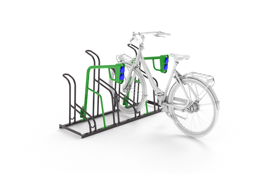 Variant 3 Fahrradständer mit Ladestationen