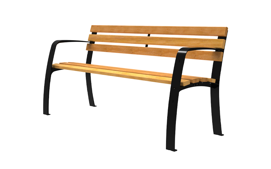 Camino Bank Holz mit Rückenlehne